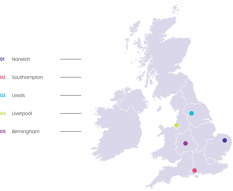 UK map showing least confidence in developments to improve UX